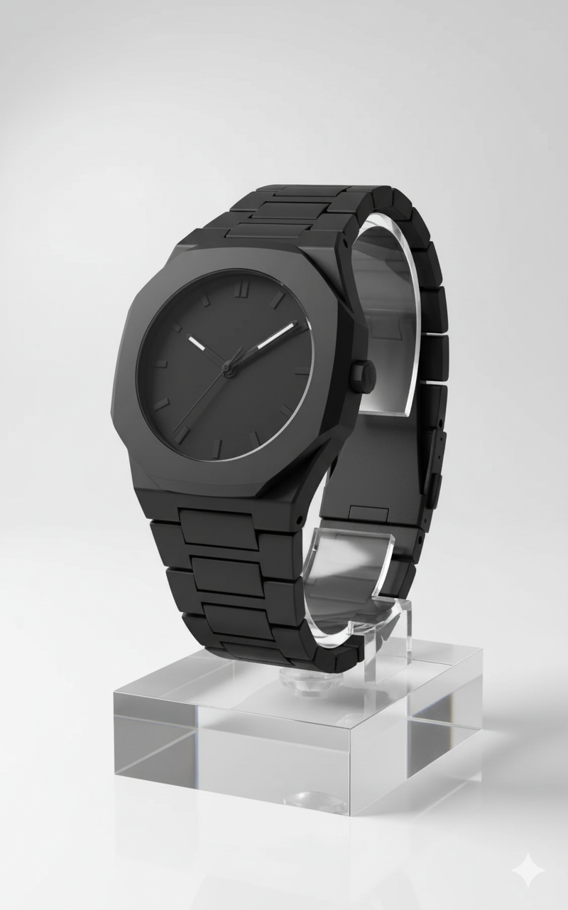 Montre Polycarbone Full Black – Chiffres Romain